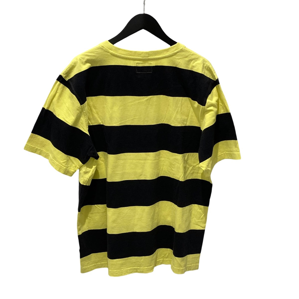 Stussy ボーダー カットソー　　L 美品 stussy(ステューシー) ボーダー半袖Tシャツ ブラック×イエロー