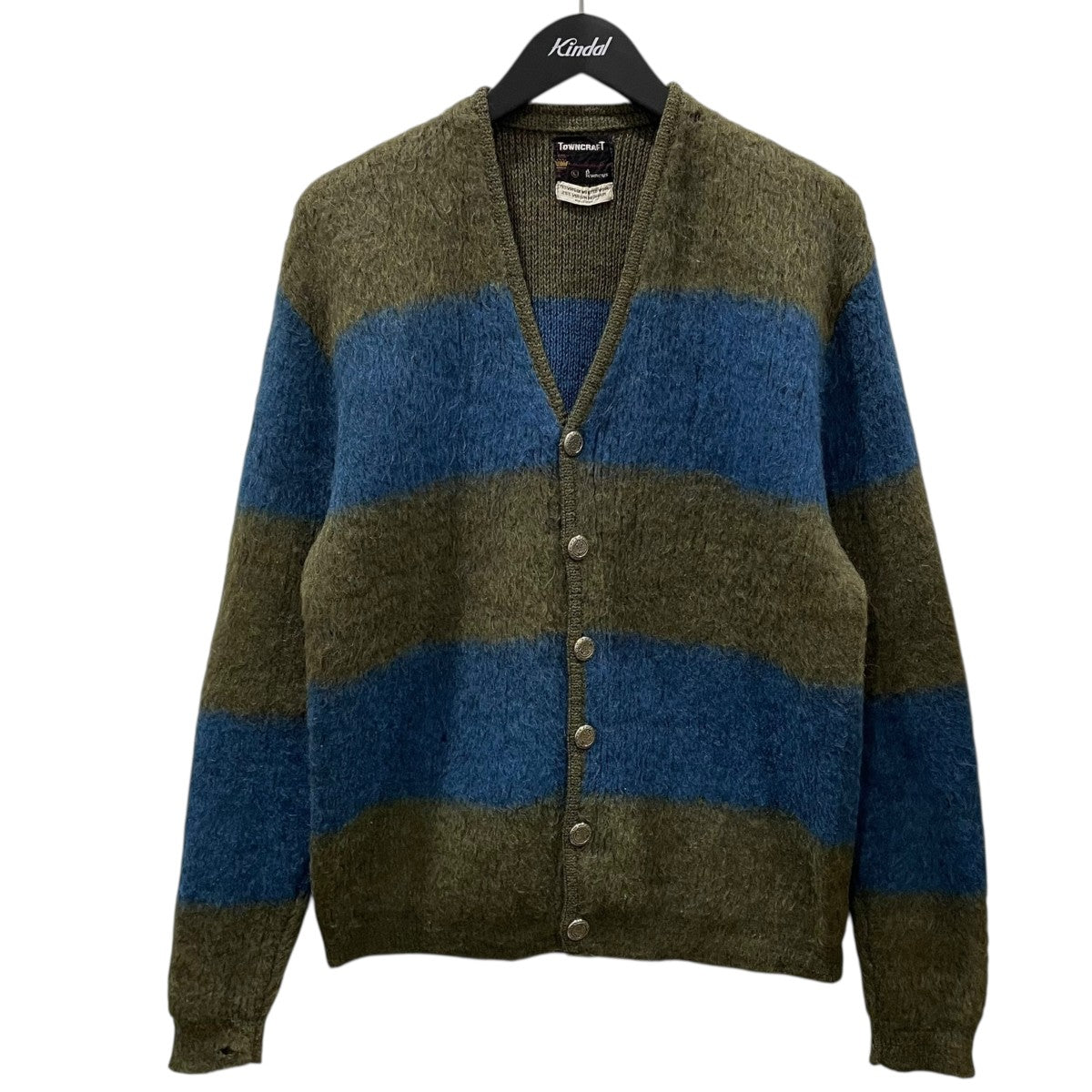 60s ワイドボーダー柄ニットカーディガン TOWNCRAFT Mohair Cardigan タウンクラフト モヘヤカーディガン