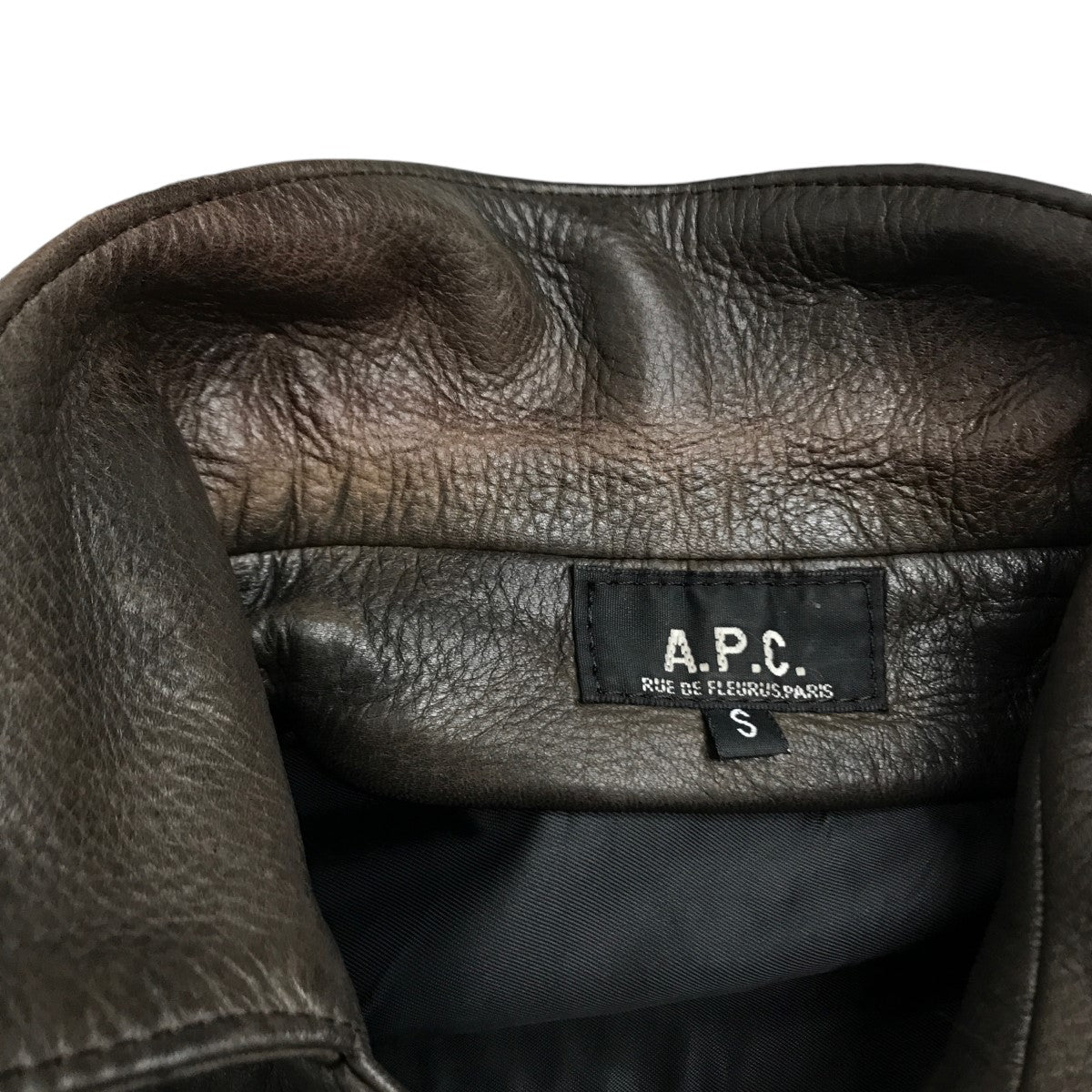 A．P．C．(アーペーセー) ディアスキン レザーシャツ ブラウン サイズ S｜【公式】カインドオルオンライン ブランド古着・中古通販【kindal】