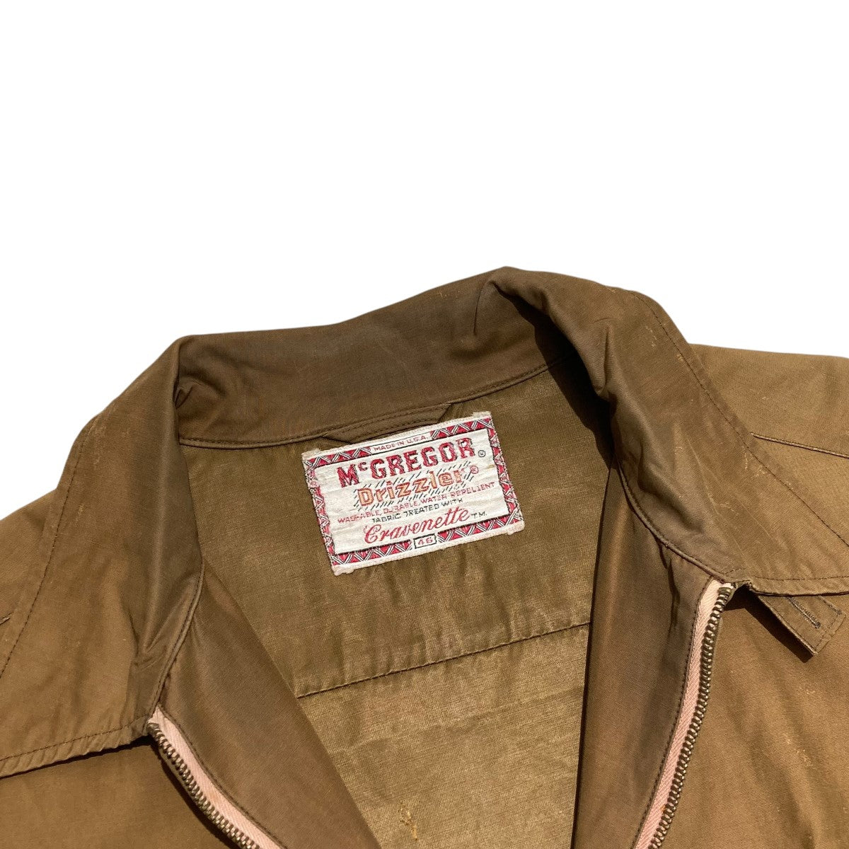 美品【マクレガー】ノーフォークジャケット　ヘビーコットンツイル　ブラウン McGREGOR(マックレガー) ジップアップジャケット ブラウン サイズ 46
