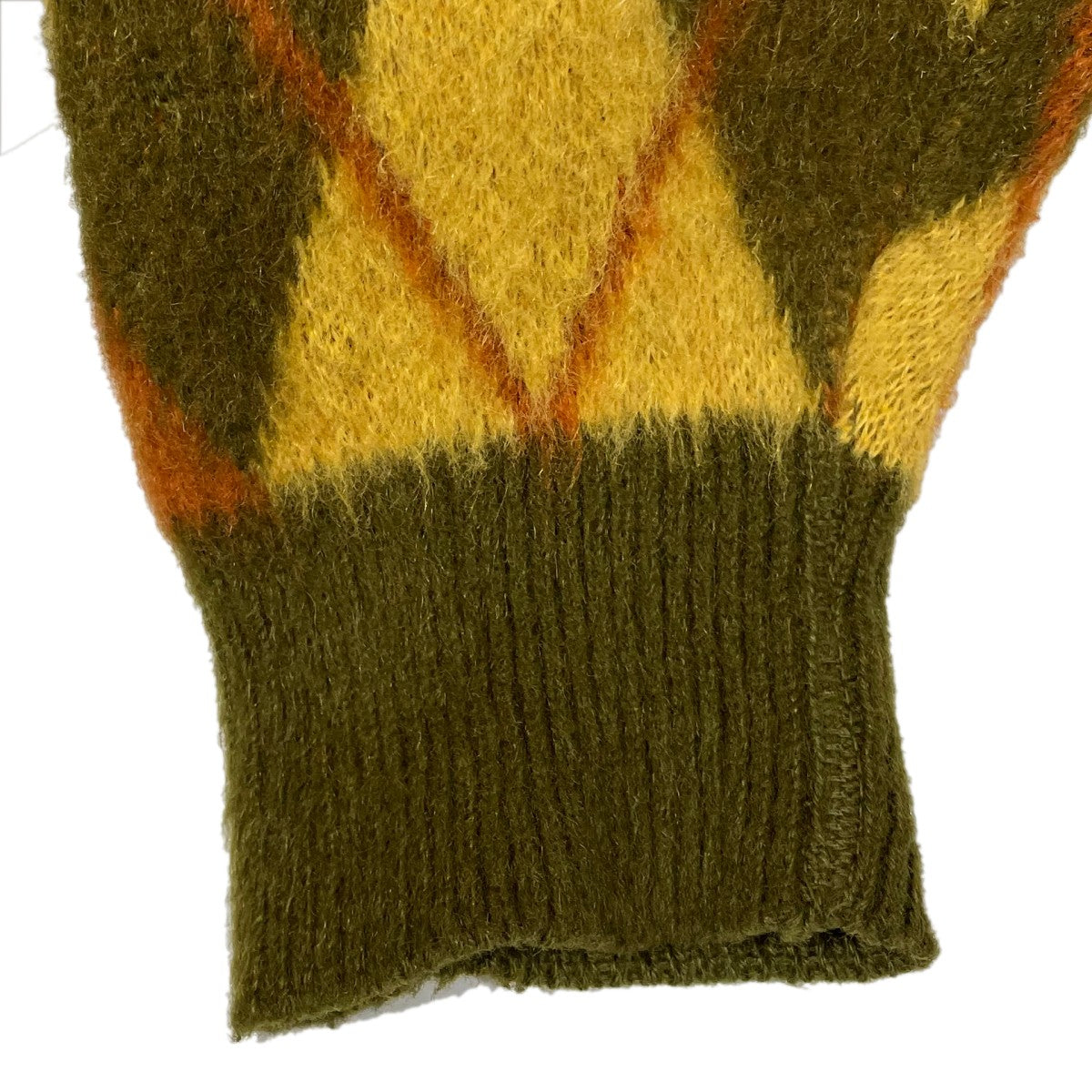 70s アーガイル柄ニットカーディガン Sears KINGSROAD Mohair Cardigan シアーズ キングスロード モヘアカーディガン