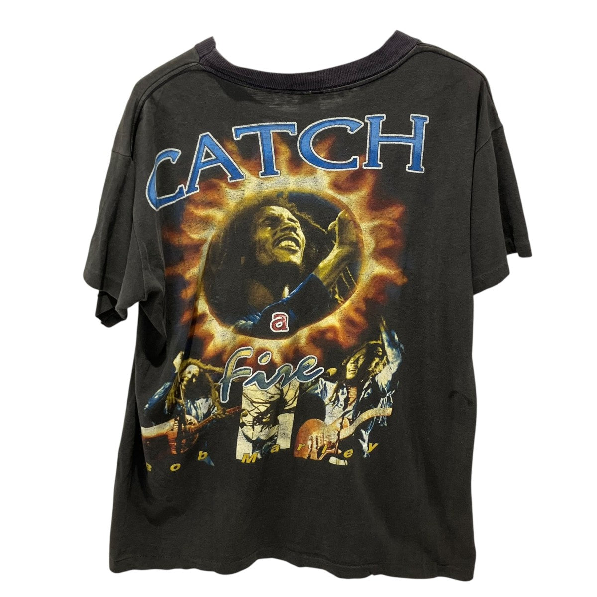 USED BOB MARLEY CATCH A FIRE RAP TEETシャツ 古着・中古-2枚目のアイテム画像