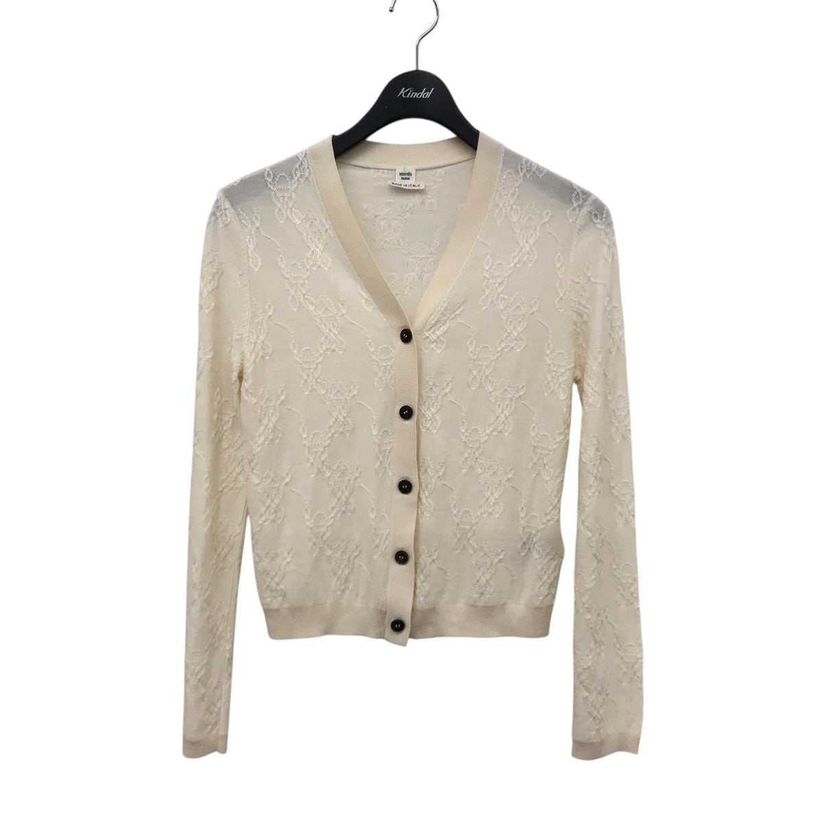 エルメス　シルク混カーディガン HERMES(エルメス) カシミヤシルクニットカーディガン86-7714 86-7714