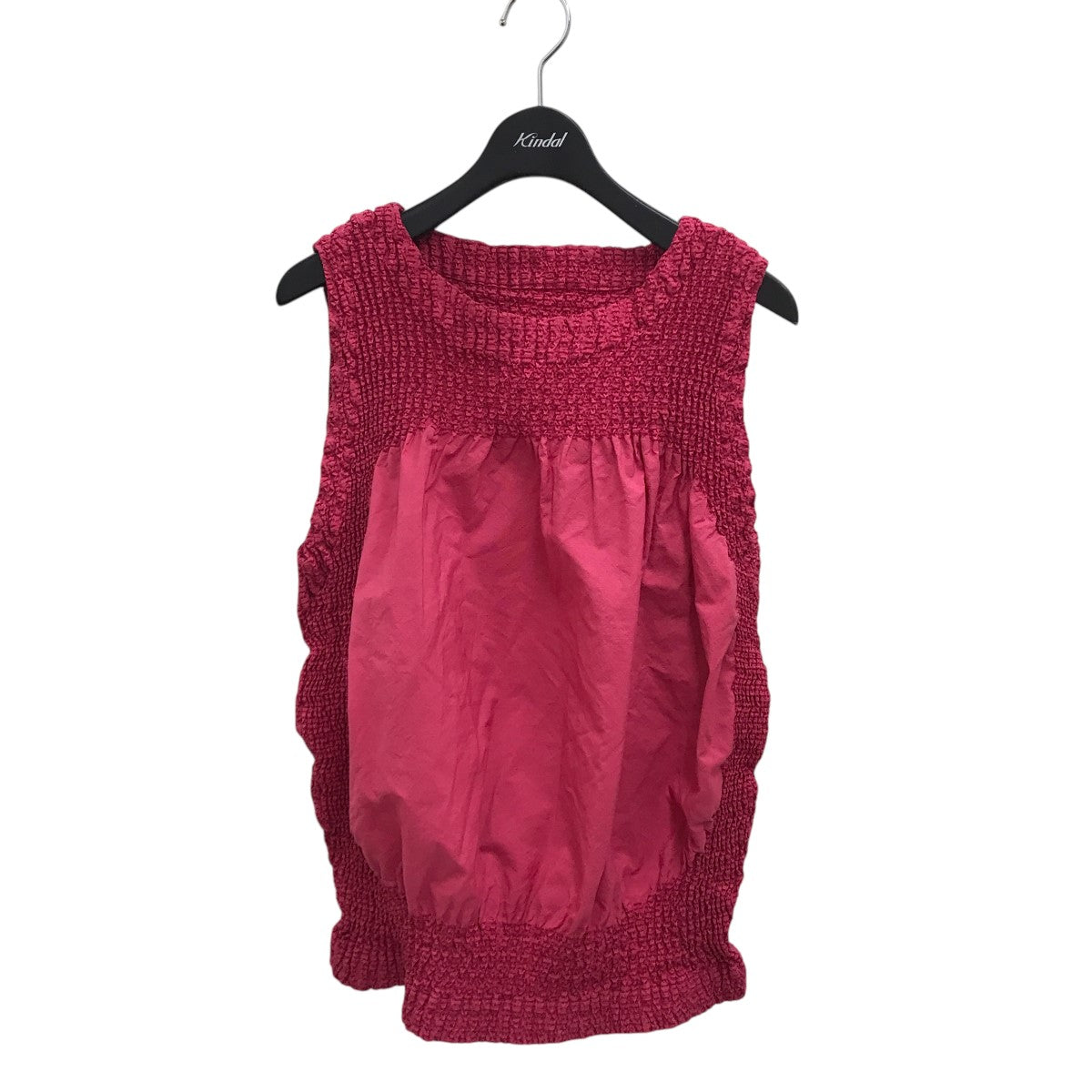 イッセイミヤケ ISSEY MIYAKE シャーリング ノースリーブブラウス IM23FJ028 ピンク サイズ：2 ISSEY MIYAKE(イッセイミヤケ) シャーリングノースリーブ