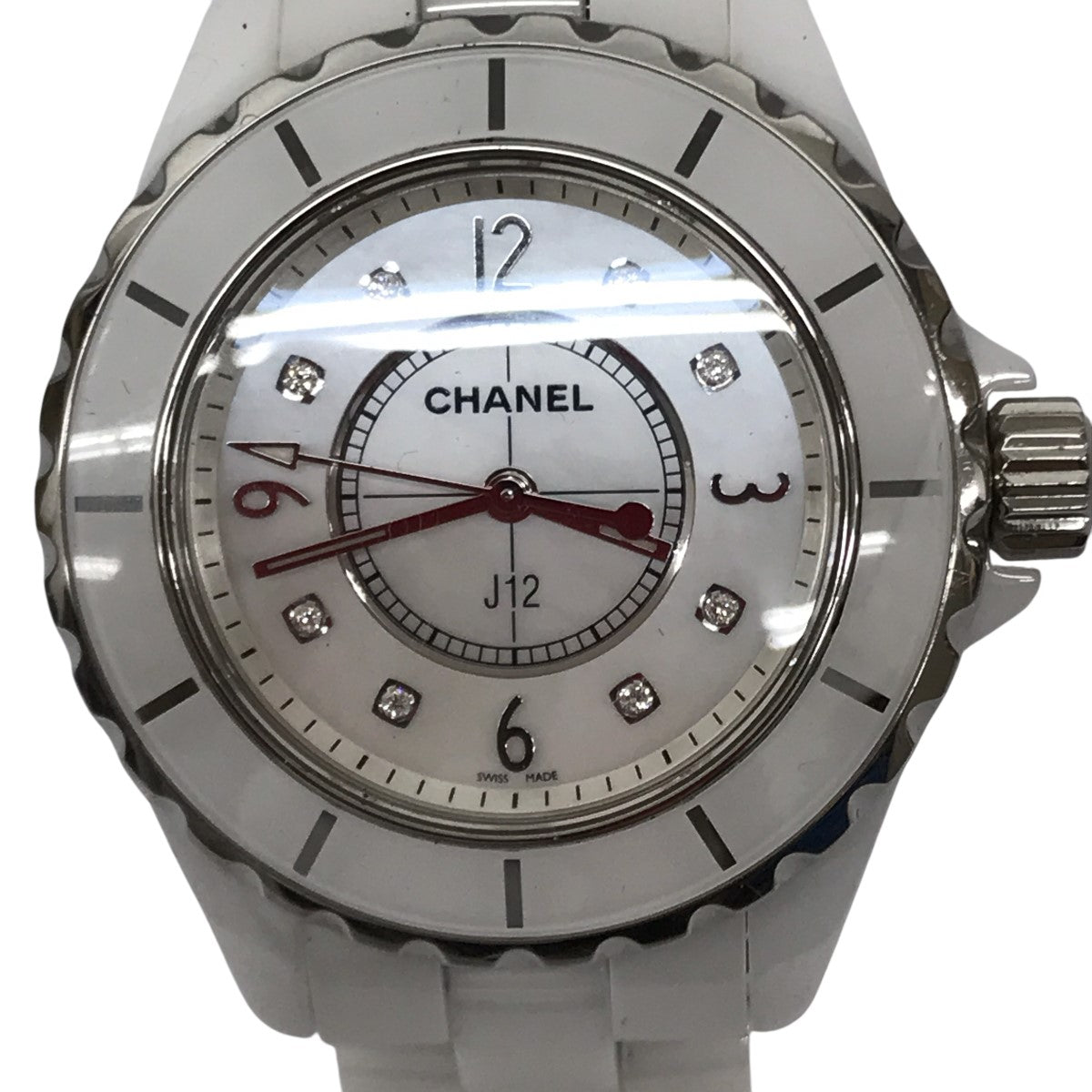 希少 CHANEL J12 時計 コマ 駒 純正ダイヤモンド オリジナル CHANEL(シャネル) J12 8Pダイヤモンド腕時計 ホワイト｜【公式