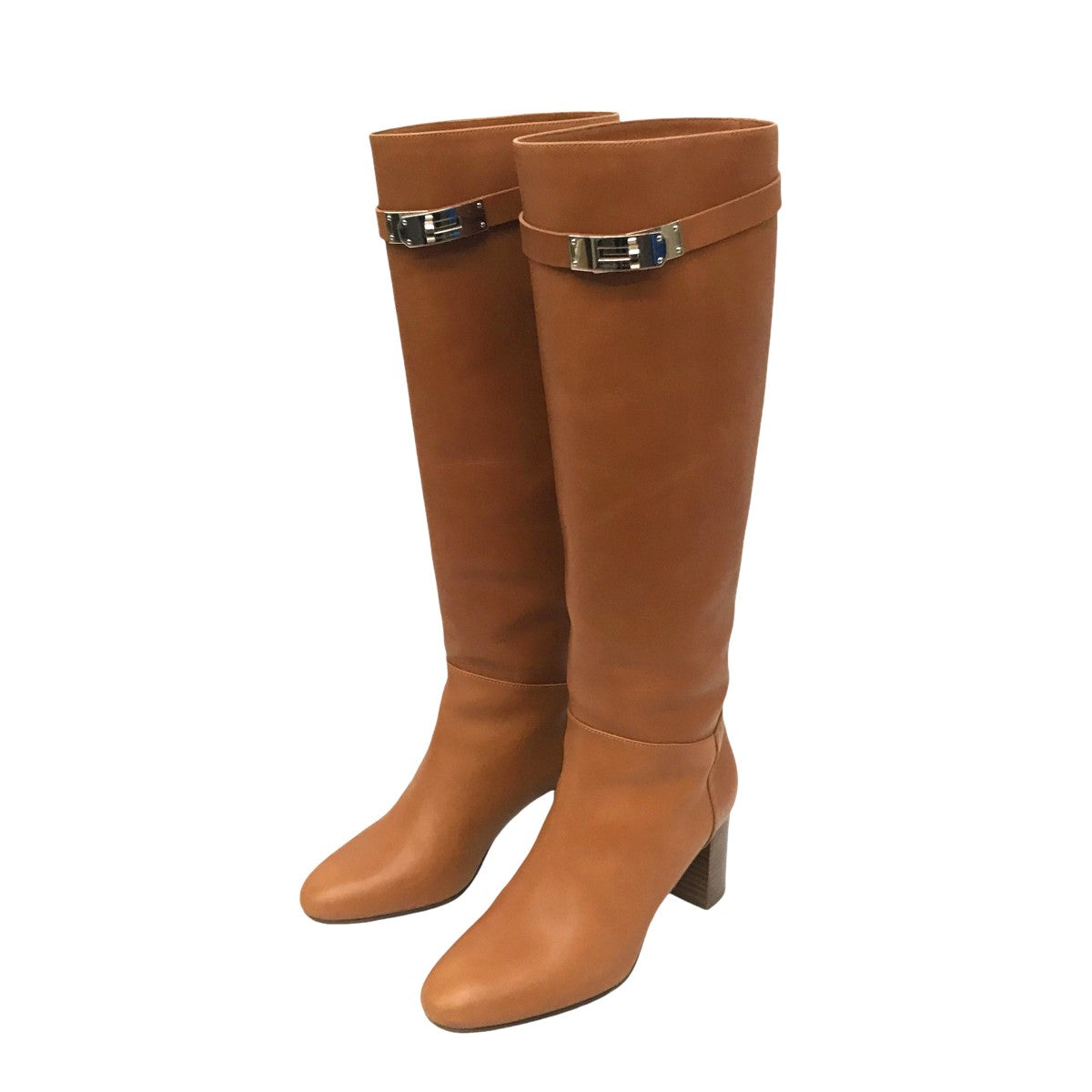 HERMES エルメス　ロングブーツ　レザー　ブラウン　37 2/1 HERMES エルメス ロングブーツ レザー ブラウン 37 2/1 美品