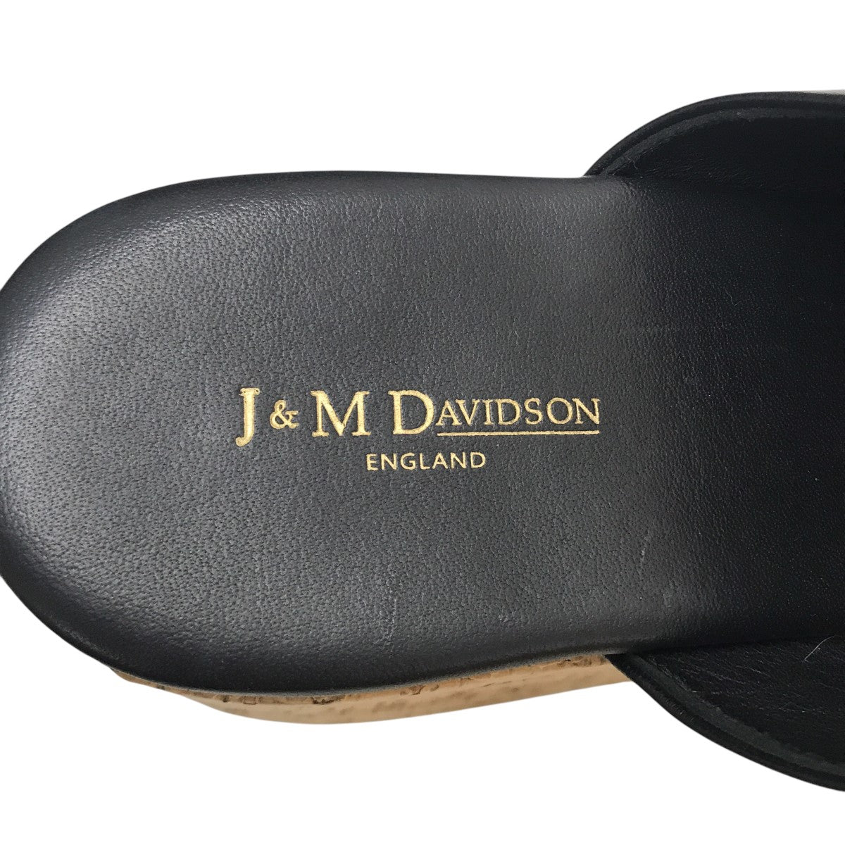 J&M DAVIDSON ビジュー付きブラックサンダル ジェイアンドエムデヴィッドソン J&M DAVIDSON ビジューバックル