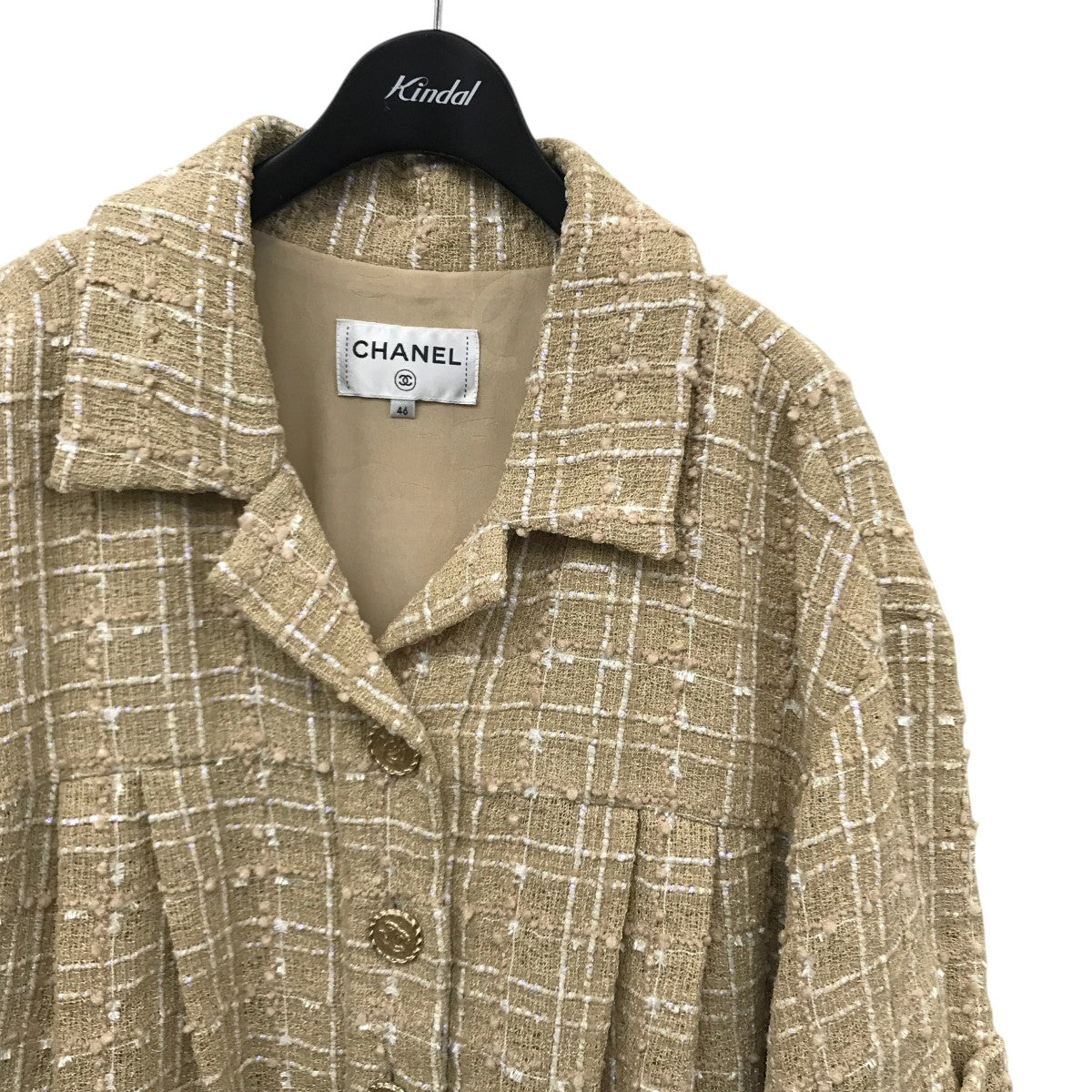 シャネル CHANEL シャネル カラーストーン バイカラーツイード