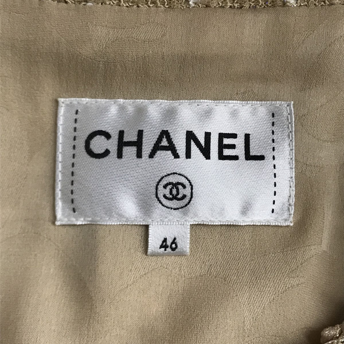 CHANEL ノースリーブベージュワンピース34 楽天市場】CHANEL シャネル ノースリーブ ワンピース 膝丈 ウール