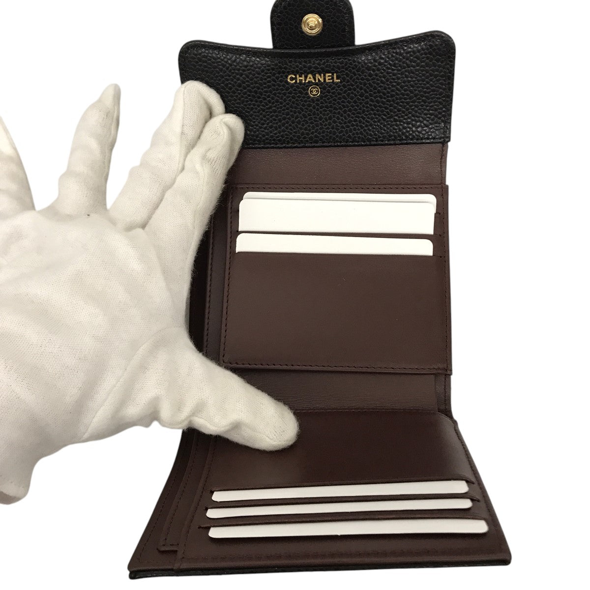 CHANEL(シャネル) マトラッセ3つ折り財布 - ブラック｜【公式