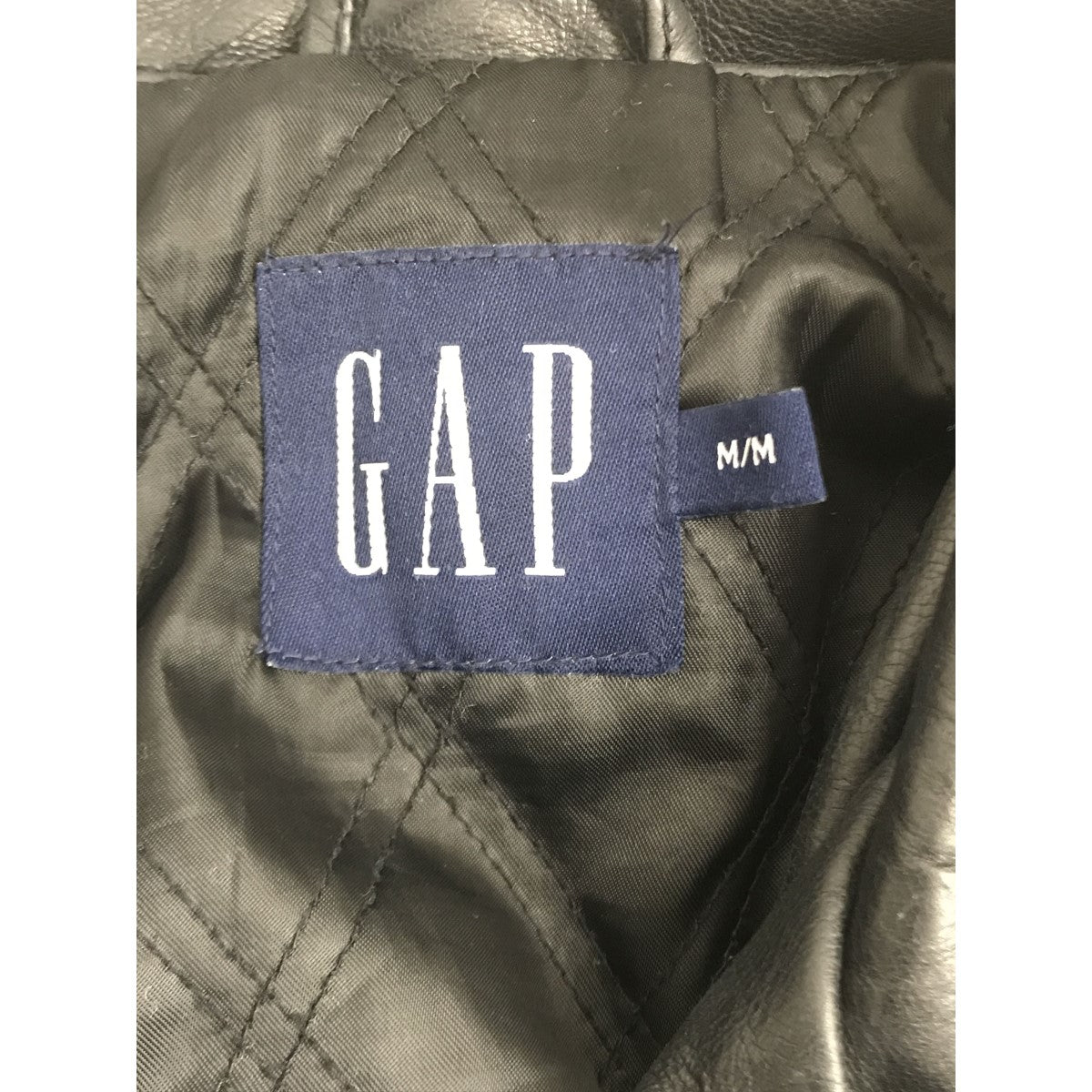 GAP 古着 00s オールドギャップレザーカーコート 古着・中古-3枚目のアイテム画像