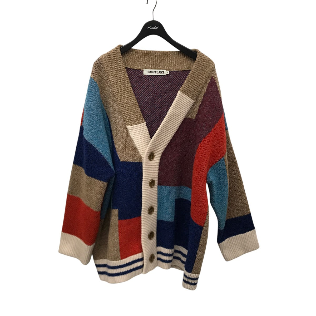 トランクプロジェクト カーディガン TRUNKPROJECT(トランク プロジェクト) パッチワークニットカーディガン