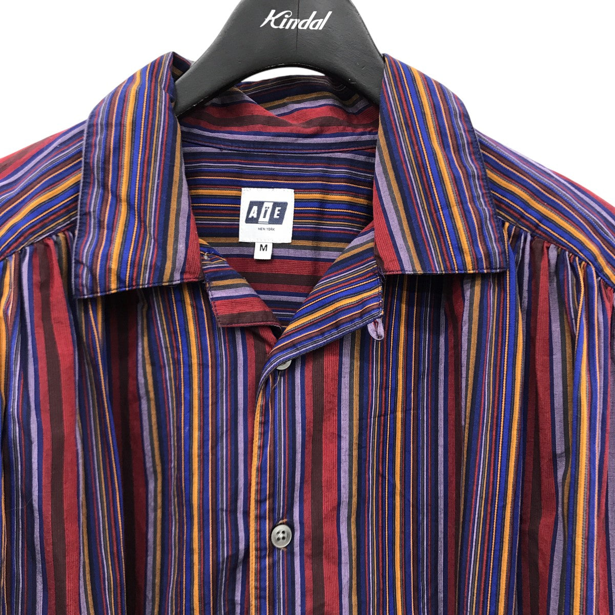 UNITED ARROWS - AiE エーアイイー　ウールストライプペインターシャツ　19SS ネイビー UNITED ARROWS - AiE エーアイイー ウールストライプペインター