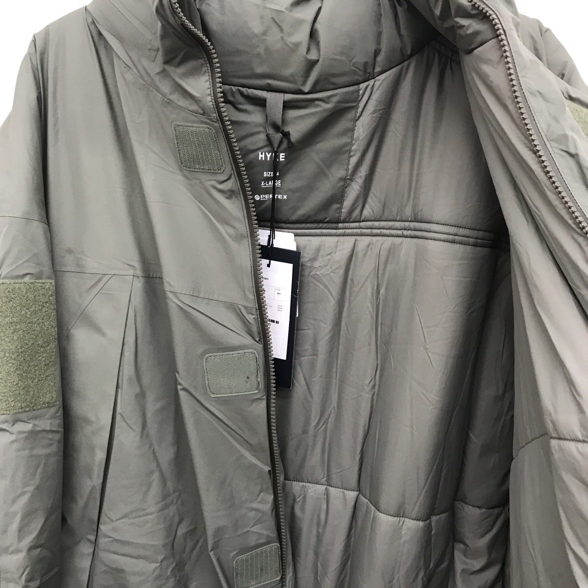 HYKE(ハイク) PERTEX PUFF PARKAコート カーキ サイズ 4｜【公式