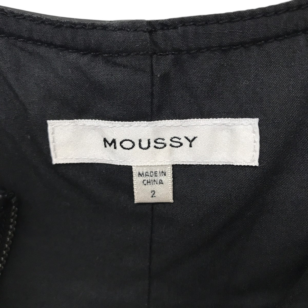 moussy FRONT ZIP ジャンパースカートフェイクレザースカート010HA233-6041 古着・中古-3枚目のアイテム画像