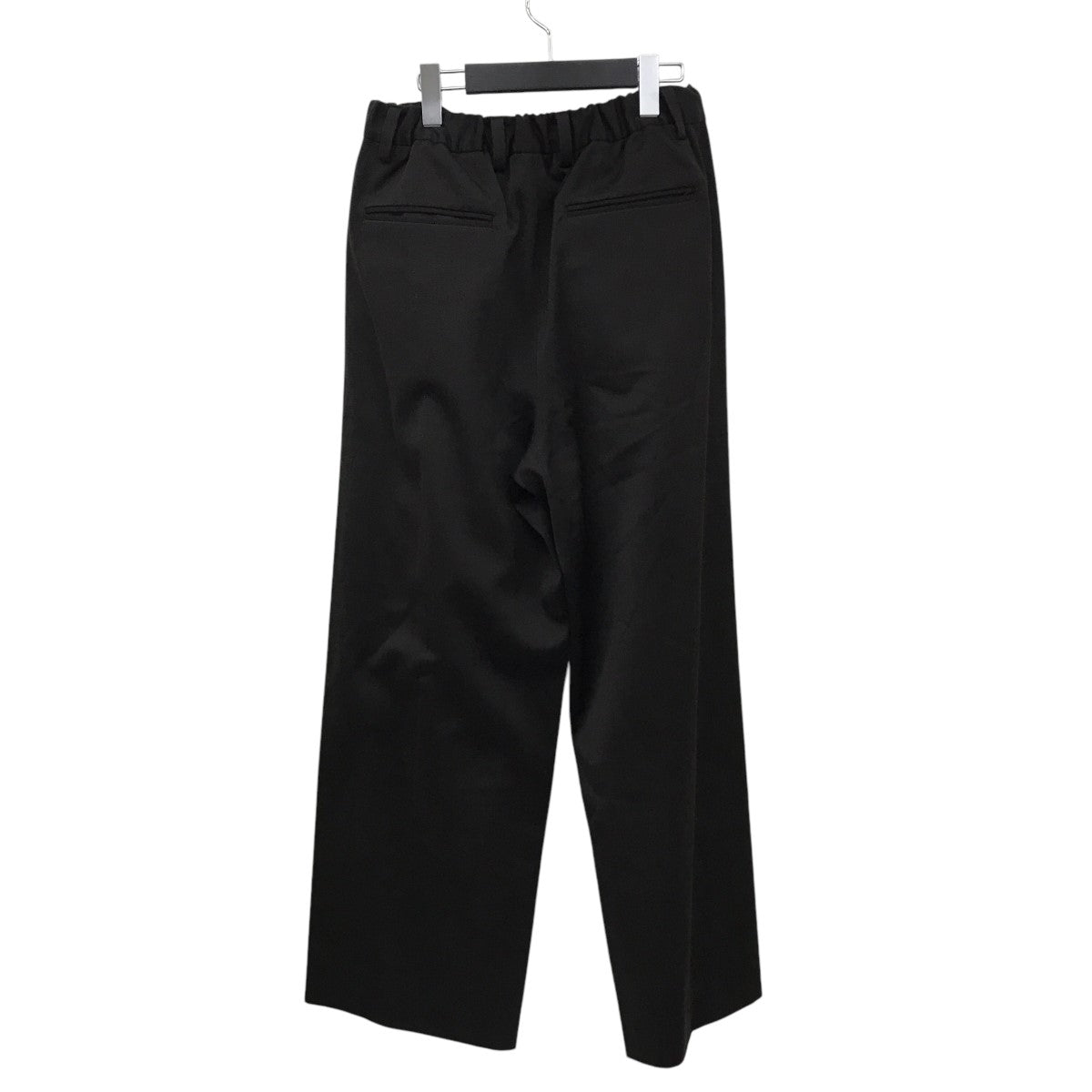 W SI SATIN TWIST SEAM WIDE EASY TROUSERSウールスラックスST.1098