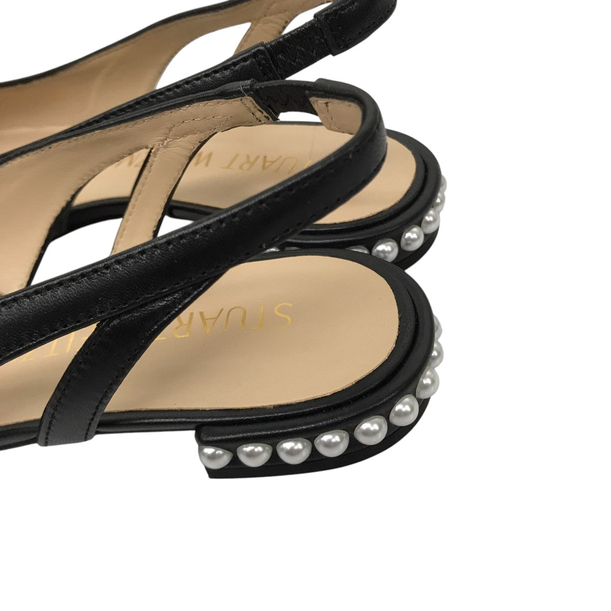 PEARL SLINGBACKストラップフラットサンダル