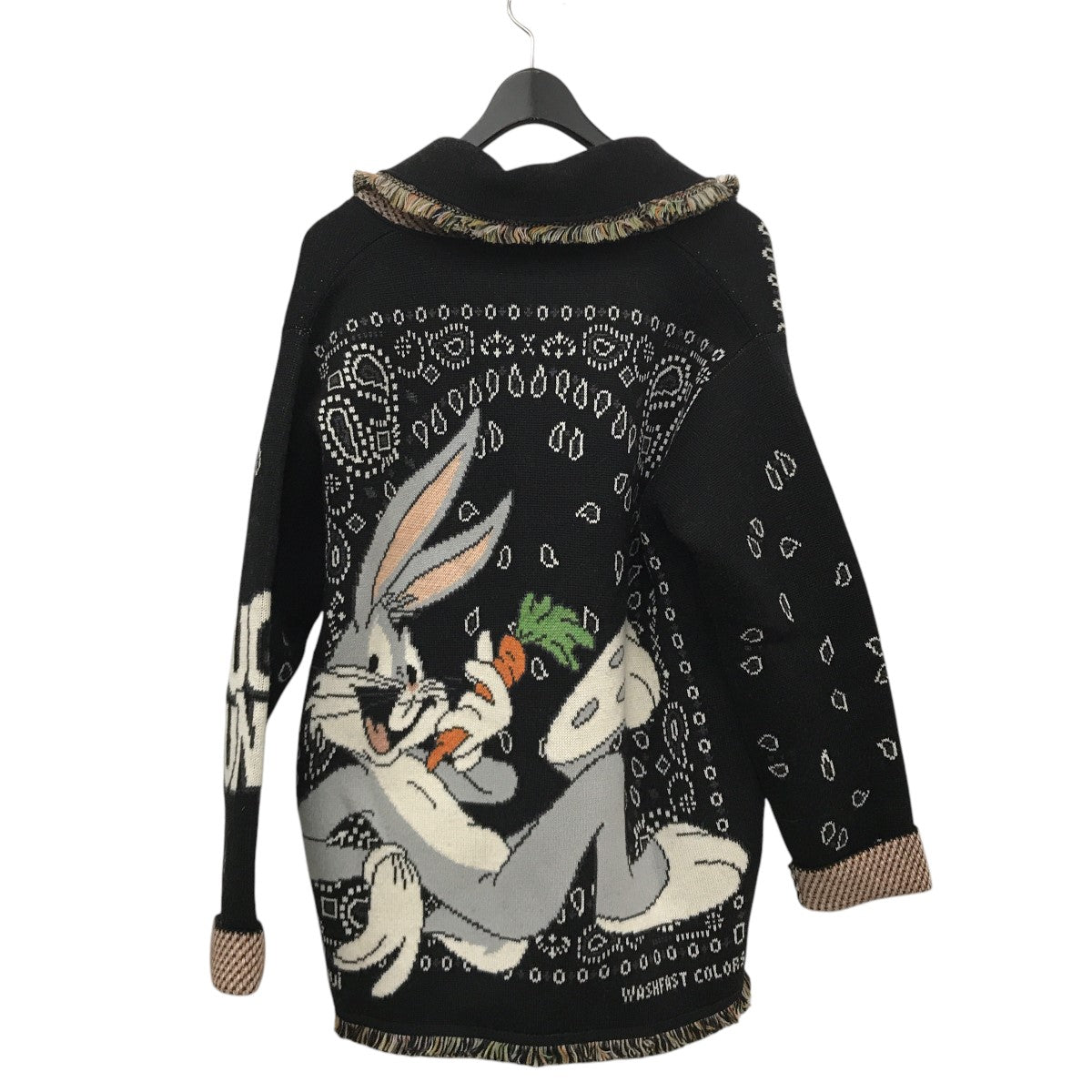 Bugs Bunny Bandana Cardigan in black | Alanui Official Website