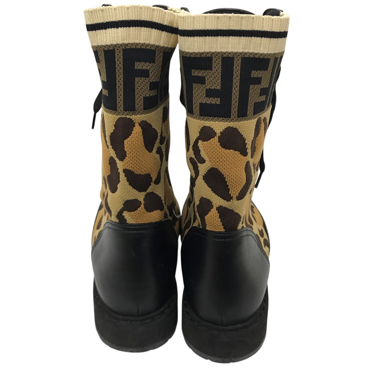 FENDI Rockokoレオパードバイカーブーツ 古着・中古-3枚目のアイテム画像