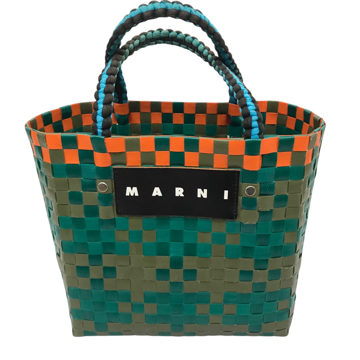 送料無料 いくらから JERSEY MARNI(マルニ) HANDLE グリーン BASKETカゴバッグ バッグ