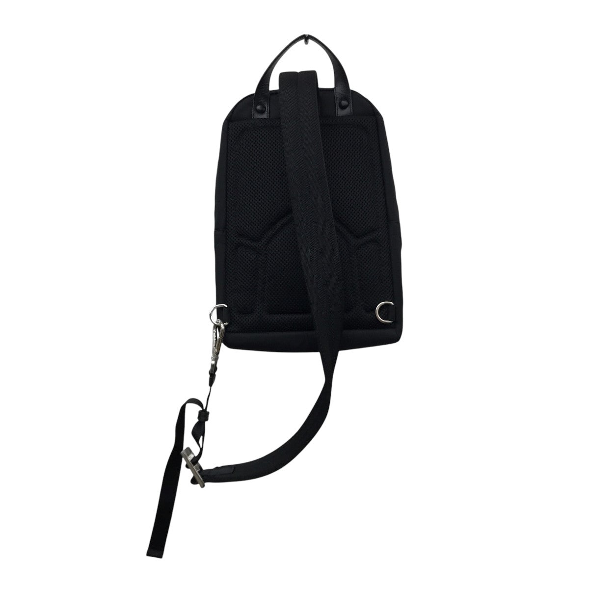 【美品】PRADA プラダ　リュック　バックパック　ナイロン　レザー　ブラック PRADA(プラダ) Re-Nylon xサフィアーノレザーワンショルダー