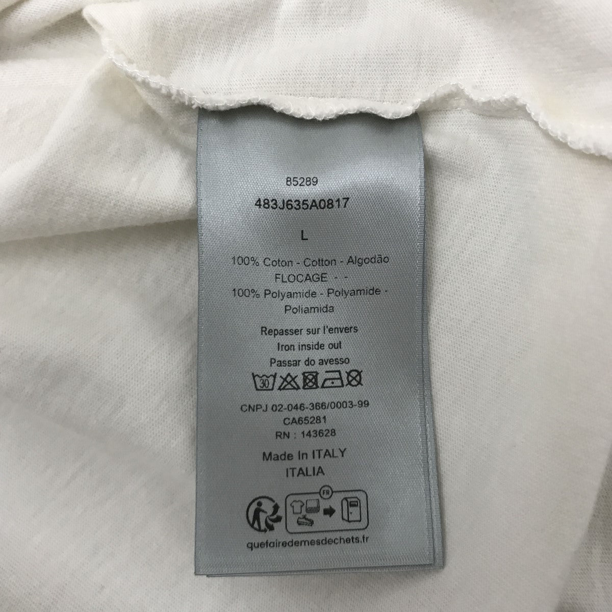 Christian Dior ダメージ加工 Tシャツ DIOR(ディオール) 24SSダメージ加工プリントTシャツ413J640A0849
