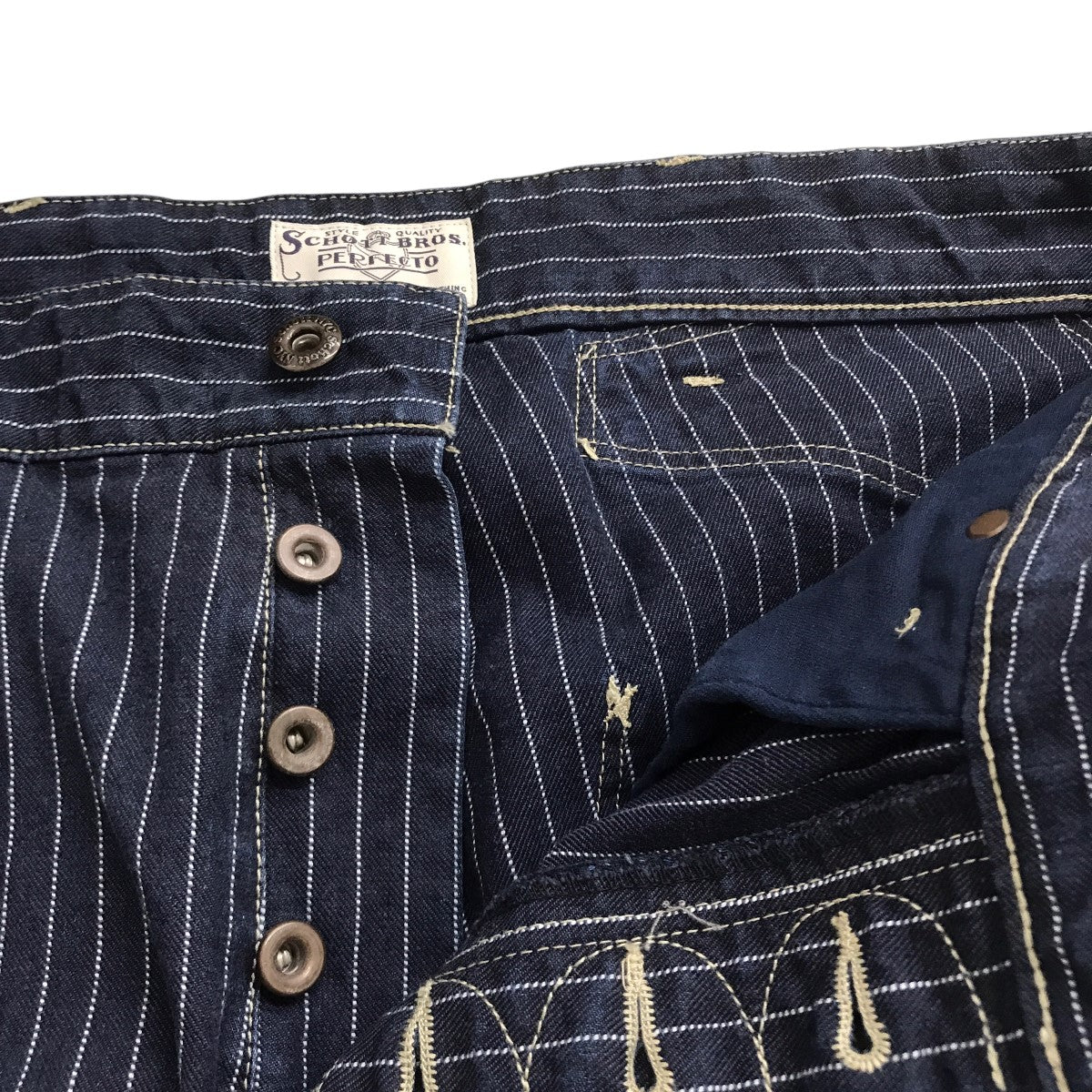 SCHOTT BROS． OLD HICKORY DENIM PANTSウォバッシュストライプデニムパンツ782-3911008 古着・中古-4枚目のアイテム画像