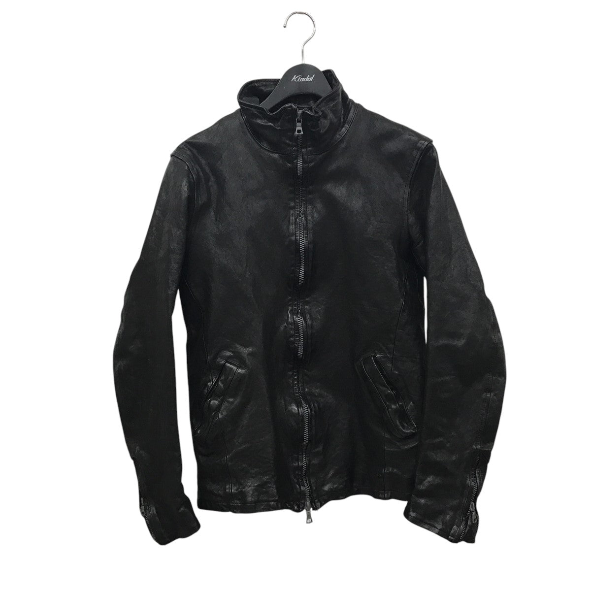 ISAMU KATAYAMA BACKLASH レザーライダースジャケット ISAMU KATAYAMA BACKLASH(イサムカタヤマバックラッシュ) 製品染め