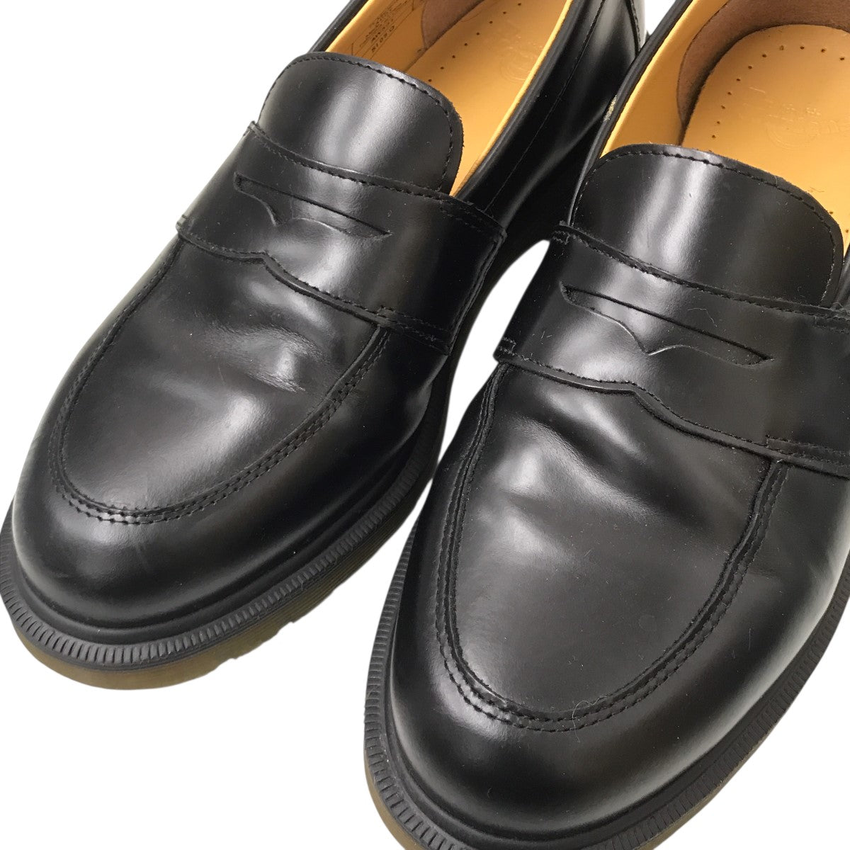 Dr. Martens 黒 レザー ローファー 靴　スニーカー　マーチン　UK7 Dr martens ドクターマーチン ローファー ブーツ メンズ