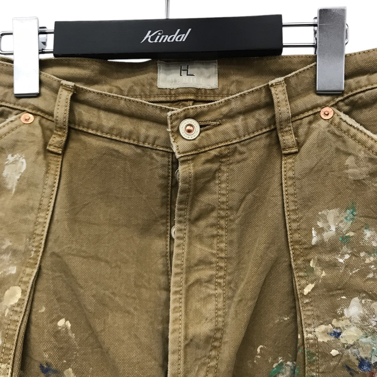 24SS HERILL ヘリル　スプラッシュペインターパンツ　ベージュ HERILL (へリル) 24SS 