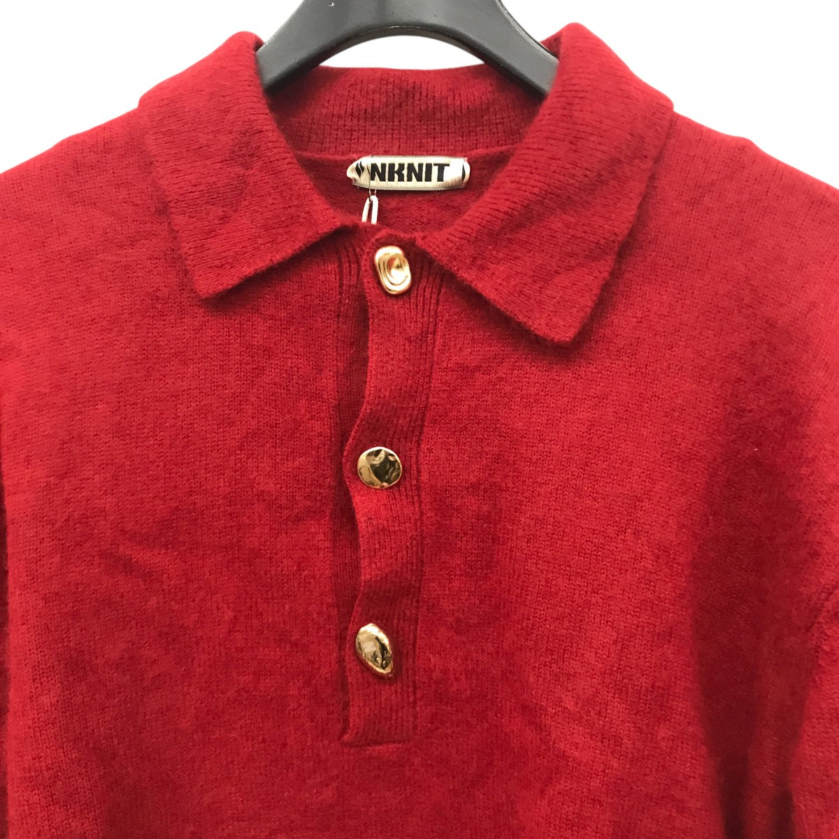 NKNIT(ンニット) raccoon mix skipper KNITニットポロシャツN24-AW051