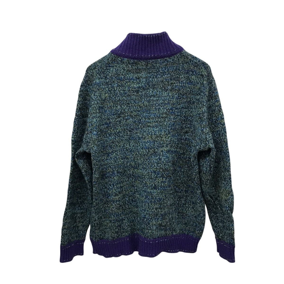 ETRO(エトロ) 古着ハーフジップニット パープル×ブルー サイズ