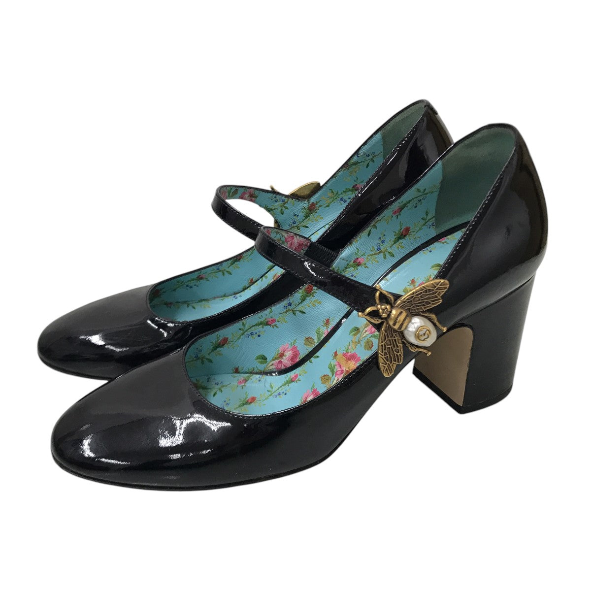 GUCCI louis bee mary jane pumpsヒールパンプス481177 古着・中古-1枚目のアイテム画像
