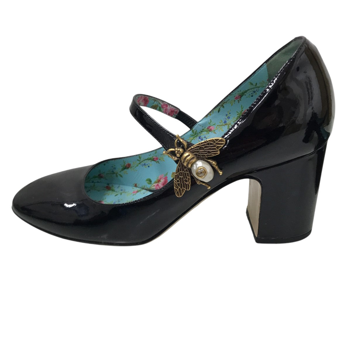GUCCI louis bee mary jane pumpsヒールパンプス481177 古着・中古-2枚目のアイテム画像