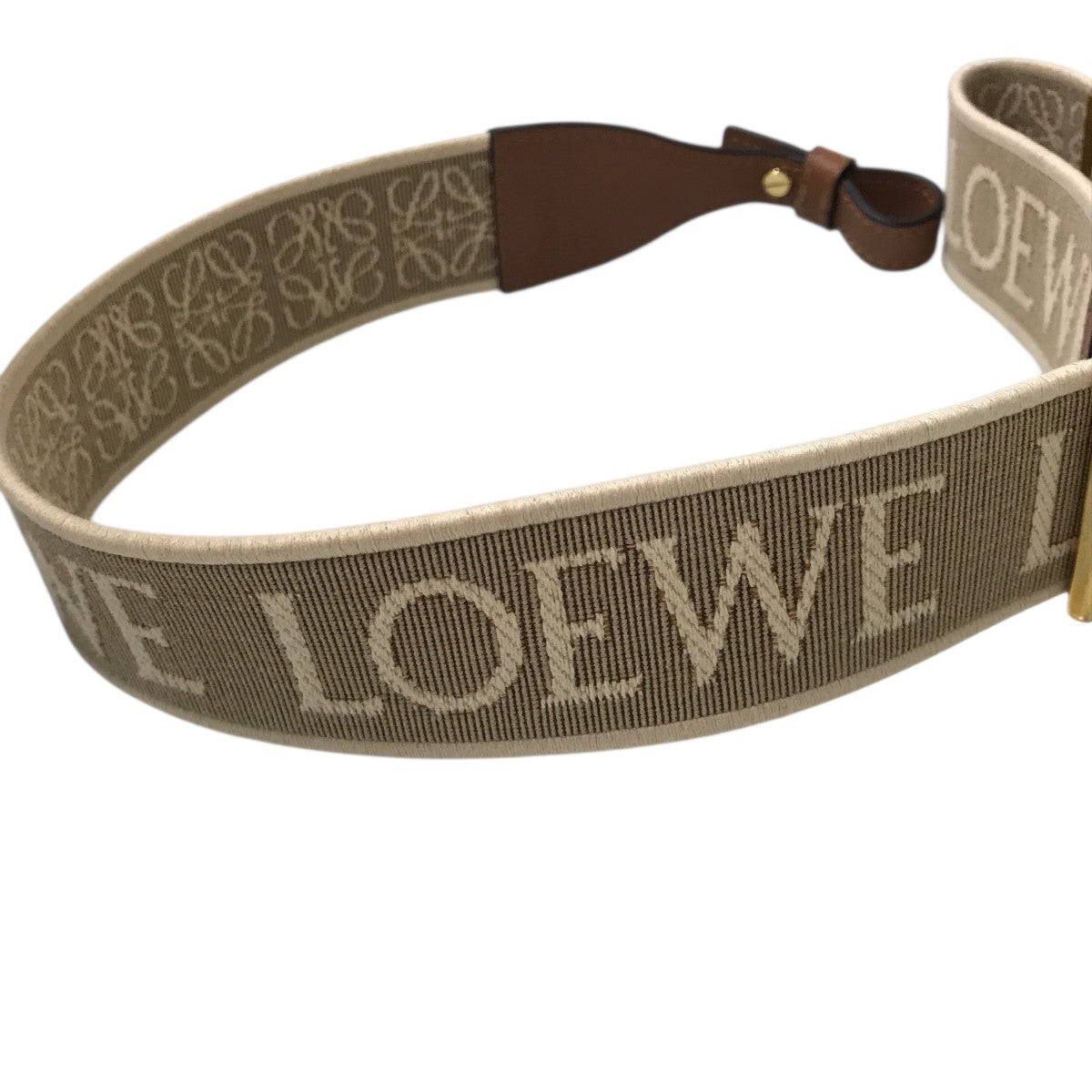 LOEWE(ロエベ) アナグラムストラップ ベージュ×ブラウン｜【公式