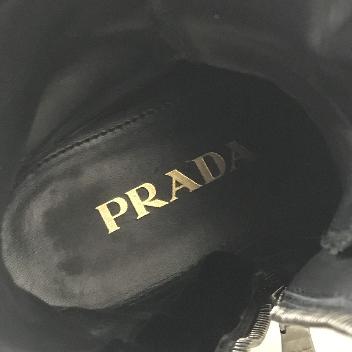 PRADA ブラッシュレースアップサイドジップレザーブーツ3lkk-1x857m 古着・中古-5枚目のアイテム画像