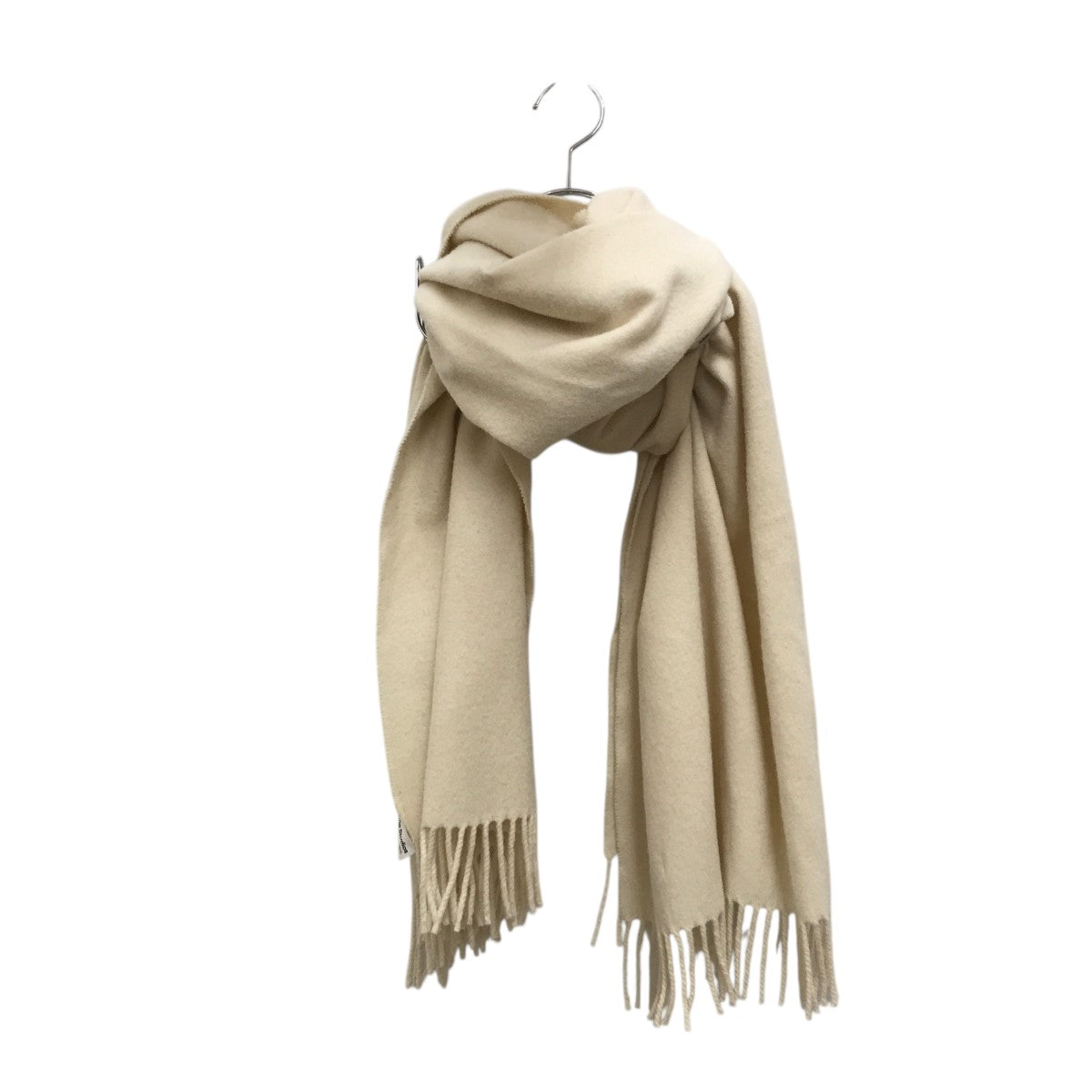 Acne Studios 大判アイボリー マフラー ACNE STUDIOS(アクネストゥディオズ) ウールフリンジマフラー大判