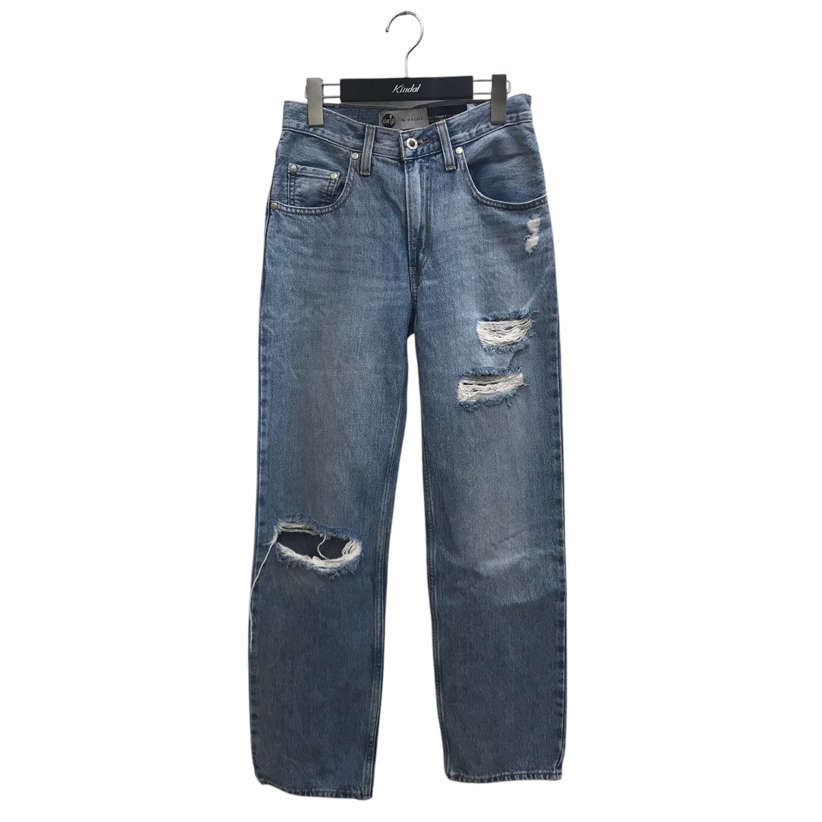 LEVI’S silver Tab 94 BAGGY ミディアムインディゴ DESTRUCTEDデニムパンツA3518-0005 古着・中古-1枚目のアイテム画像