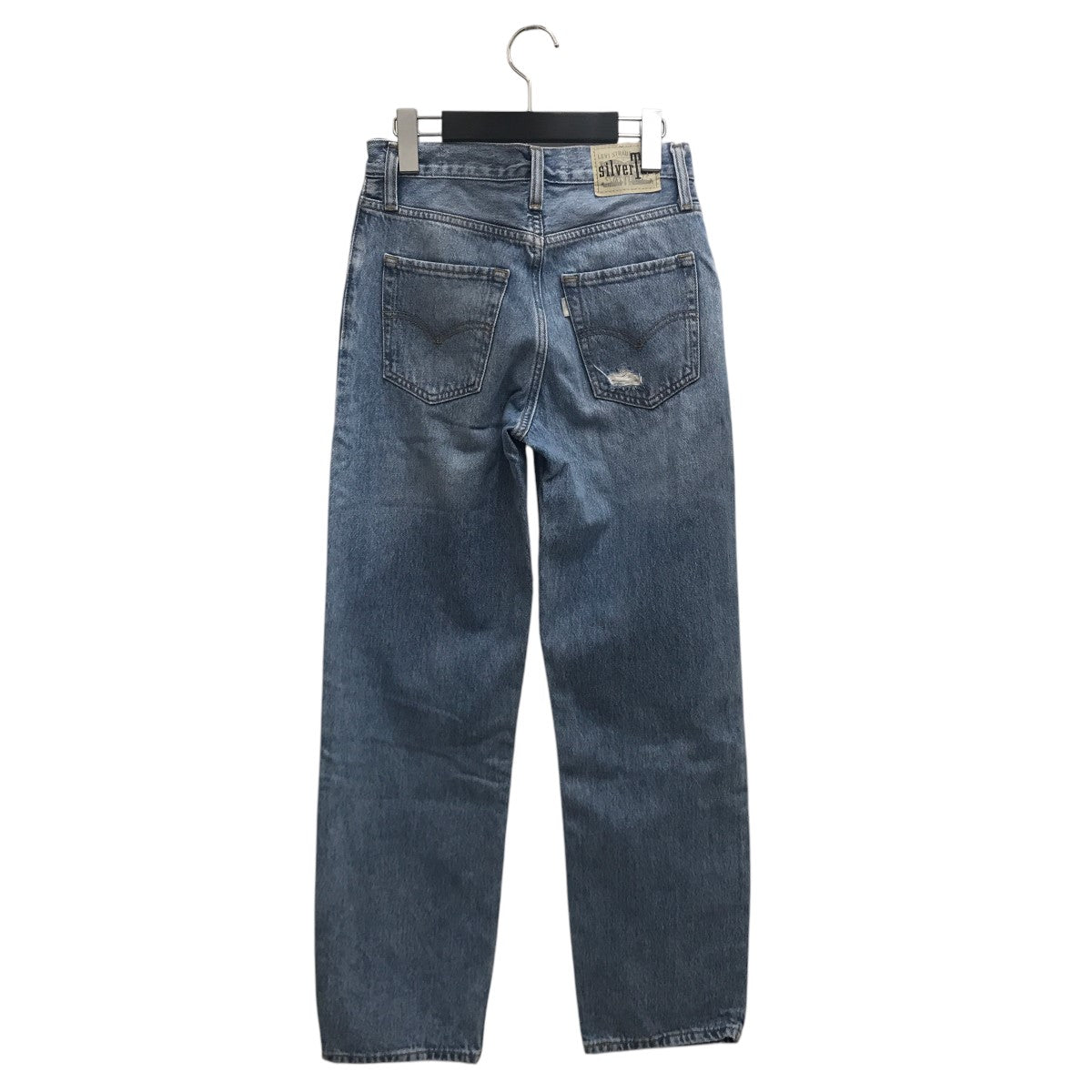 LEVI’S silver Tab 94 BAGGY ミディアムインディゴ DESTRUCTEDデニムパンツA3518-0005 古着・中古-2枚目のアイテム画像