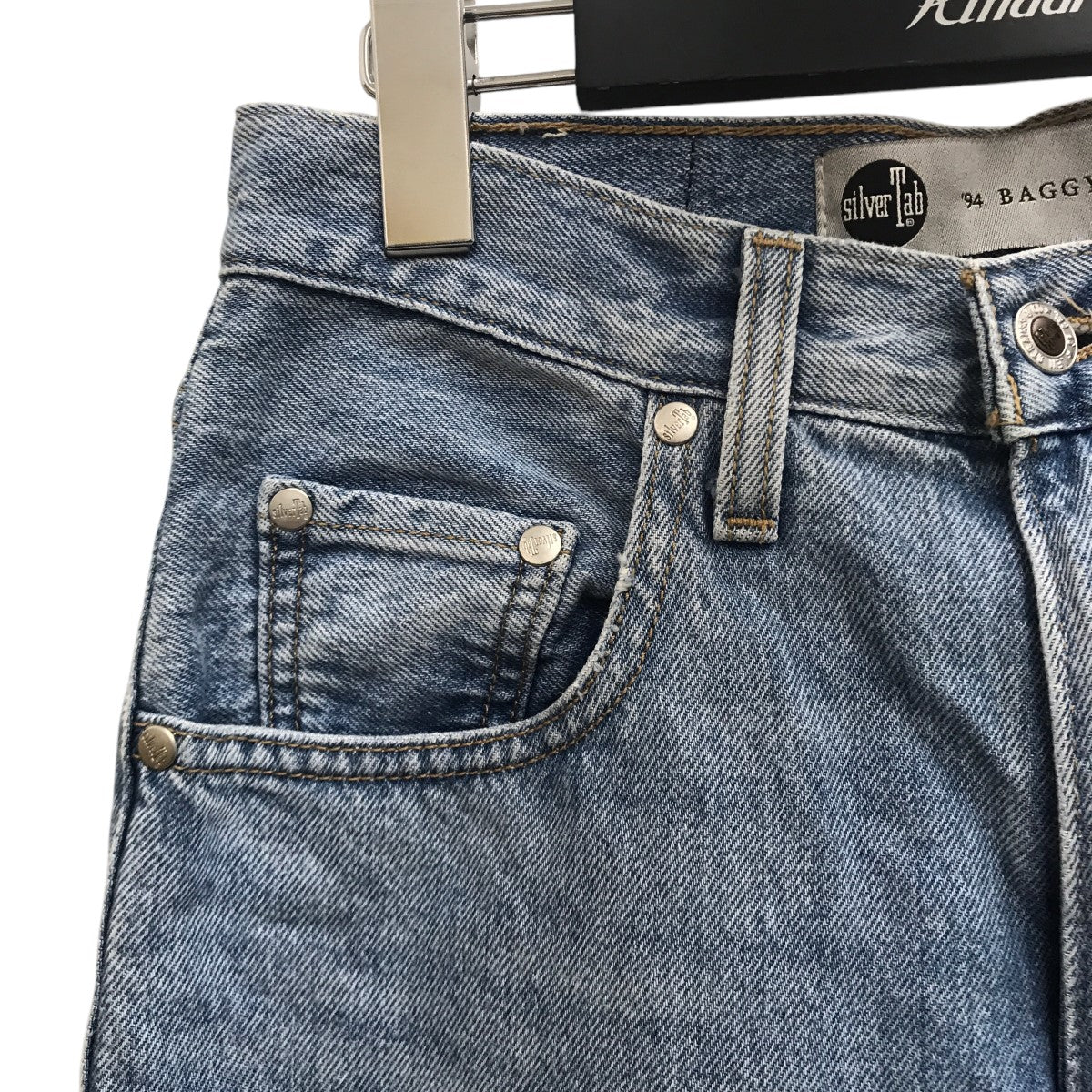 LEVI’S silver Tab 94 BAGGY ミディアムインディゴ DESTRUCTEDデニムパンツA3518-0005 古着・中古-6枚目のアイテム画像