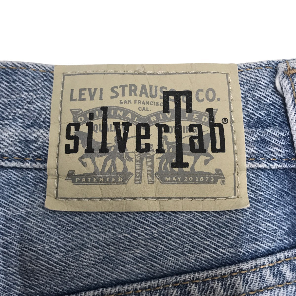LEVI’S silver Tab 94 BAGGY ミディアムインディゴ DESTRUCTEDデニムパンツA3518-0005 古着・中古-7枚目のアイテム画像