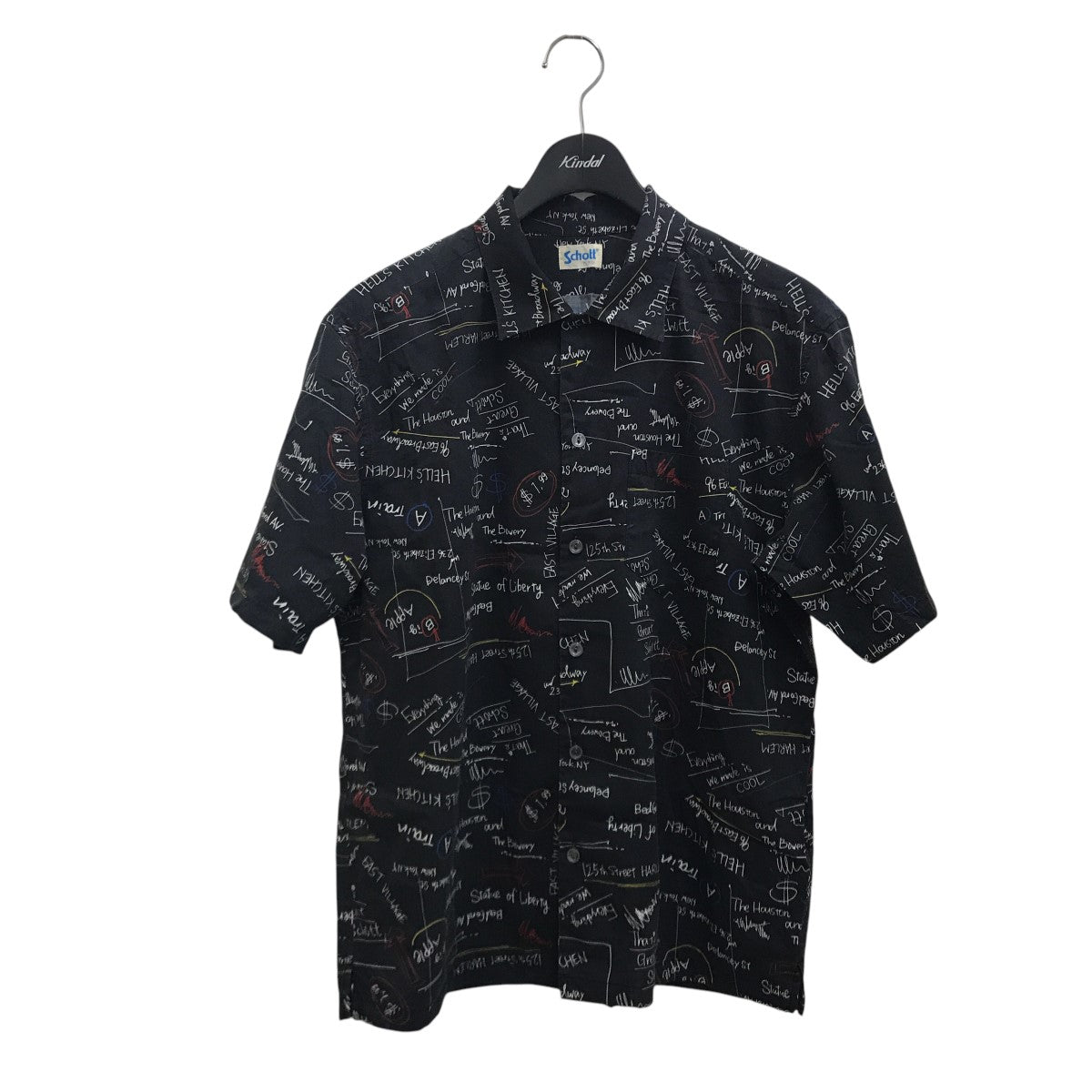 【30％OFF】 Schott×NASTOYS オープンカラー長袖シャツ HAWAIIAN L／S SHIRT トップス