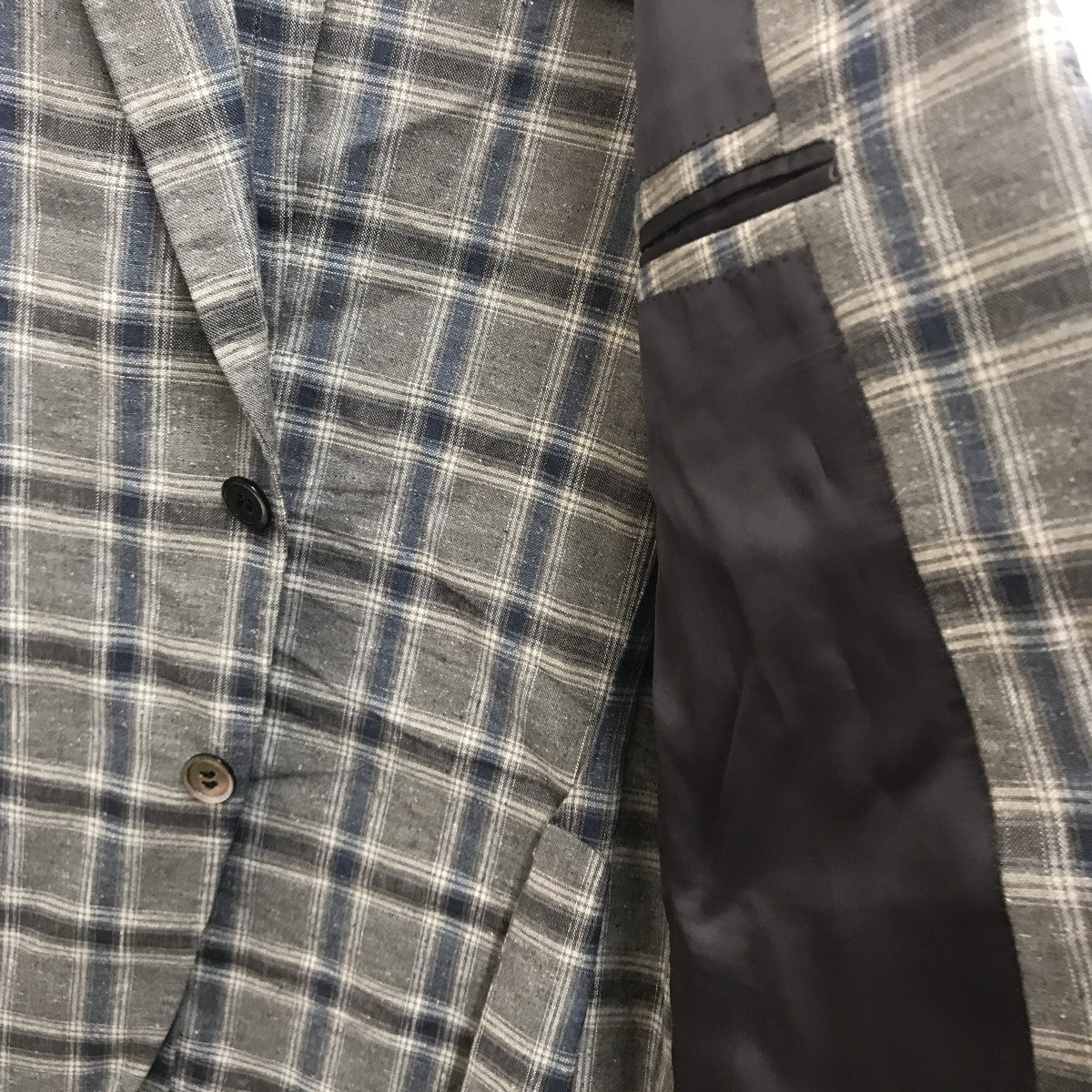 リングヂャケット　ネイビー　チェック柄テーラードジャケット Yahoo!オークション -「ring jacket リングヂャケット」(Lサイズ