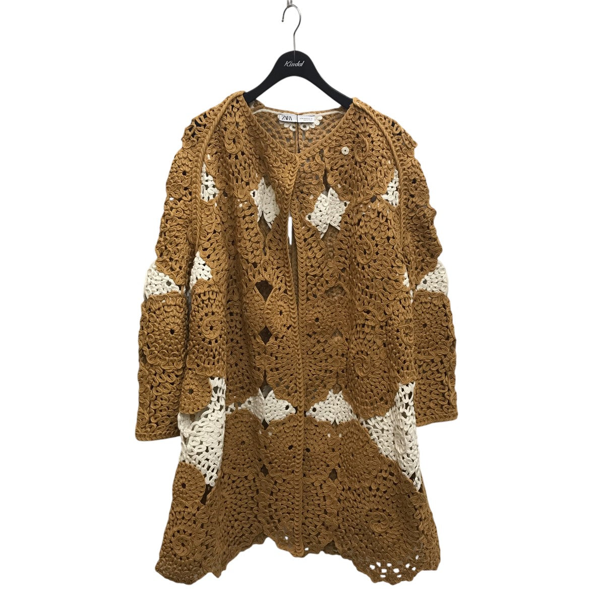 ZARA(ザラ) 千鳥格子ノーカラーコート ピンク サイズ XL｜【公式
