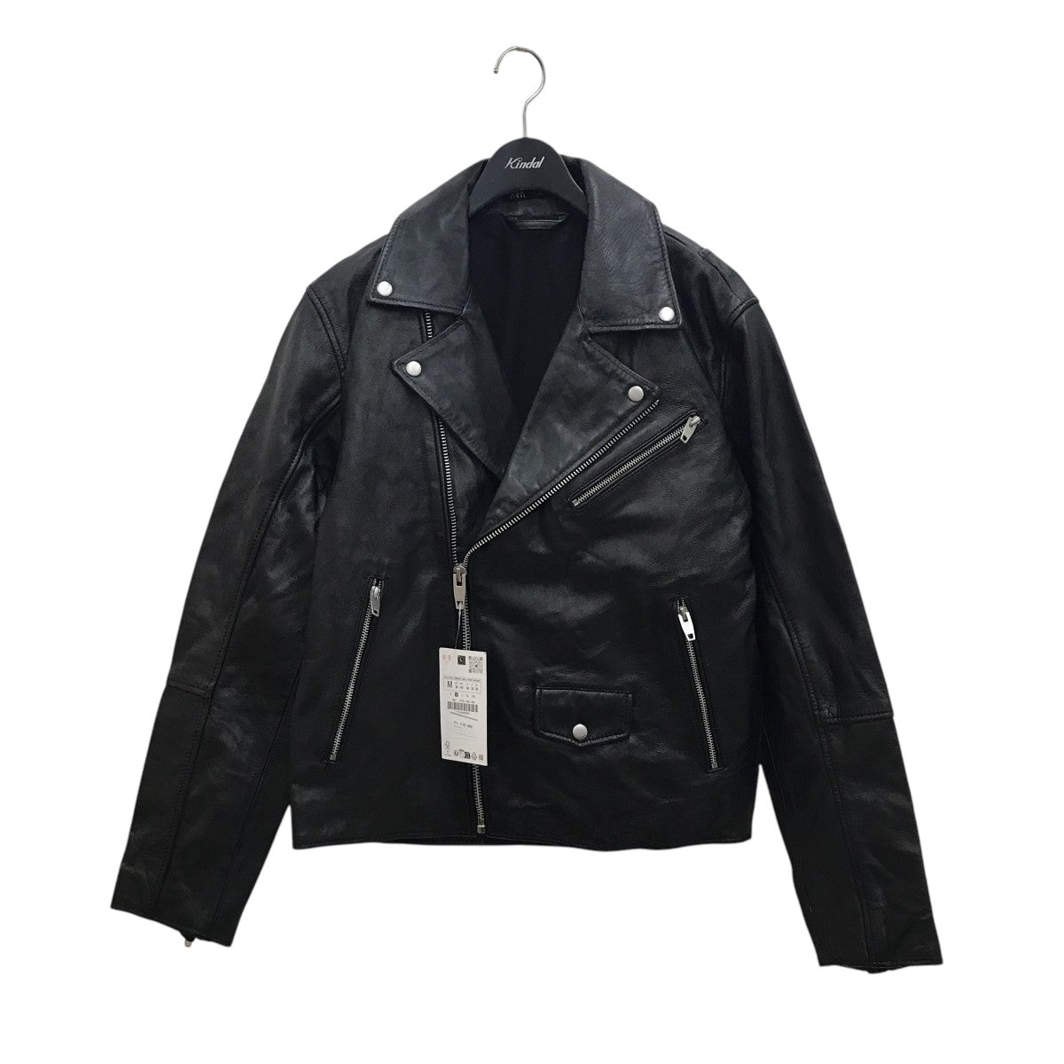 ZARA(ザラ) ダブルライダースジャケット ブラック サイズ L