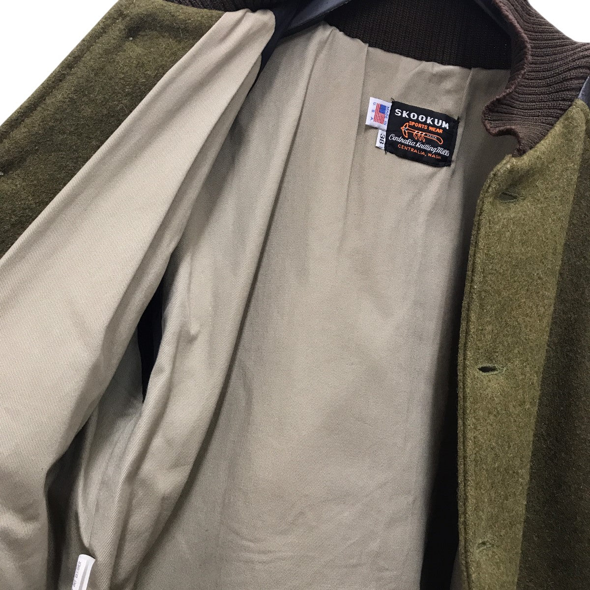 SKOOKUM(スクーカム) LOFTMAN別注スタジャン カーキ サイズ 38｜【公式