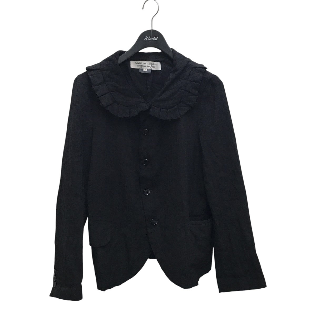 美品⭐️コムデギャルソン テーラードジャケット 襟ベロア ブラック M相当 COMME des GARCONS COMME des GARCONS(コムデギャルソン