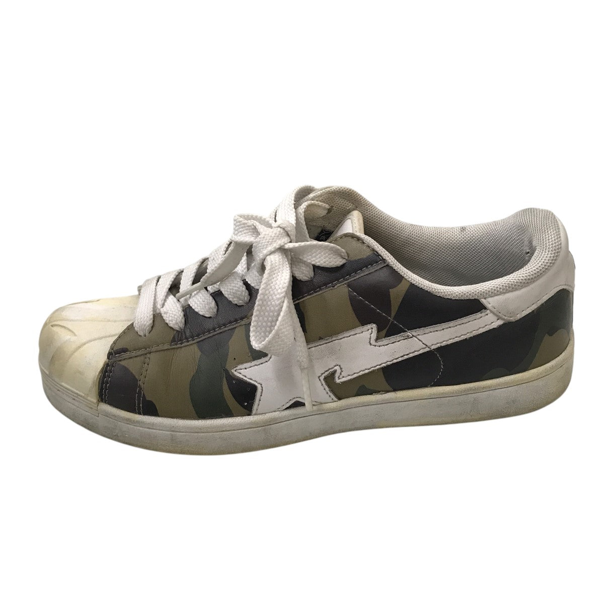 送料無料 百貨店 APE(アベイシングエイプ) BATHING A BAPE カーキ STAスニーカー その他