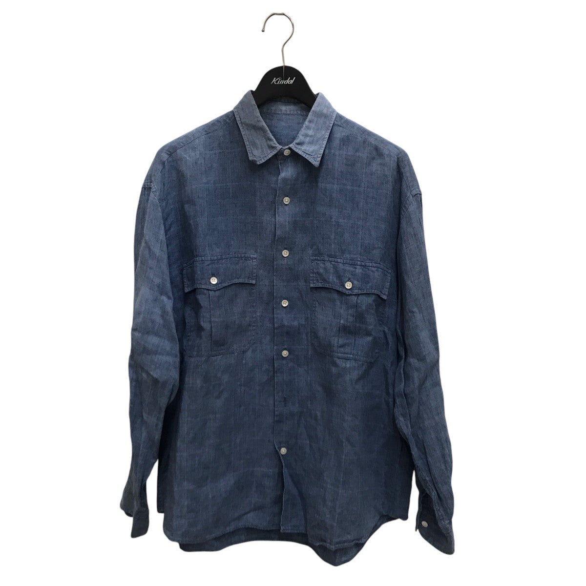 ポータークラシック　半袖シャツ　総柄　ブルー　L Porter Classic(ポータークラシック) オープンカラー半袖シャツ