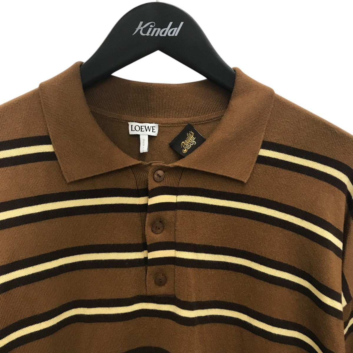 LOEWE ロエベ　ホワイト シルク ニット ポロシャツ ロエベ シャツドレス ホワイト[品番：AXEB0028166]｜AXES